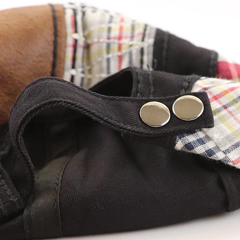 Casquette de mode à carreaux brodée décontractée ajustable en coton pour hommes