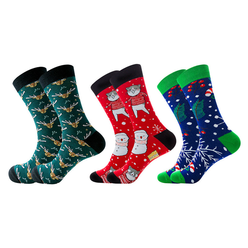 3 paires de chaussettes de Noël pour fêtes de Noël