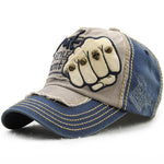 Casquette décontractée à motif de poing et lettre de mode pour hommes