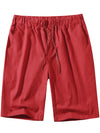 Short décontracté en coton respirant de couleur unie pour hommes