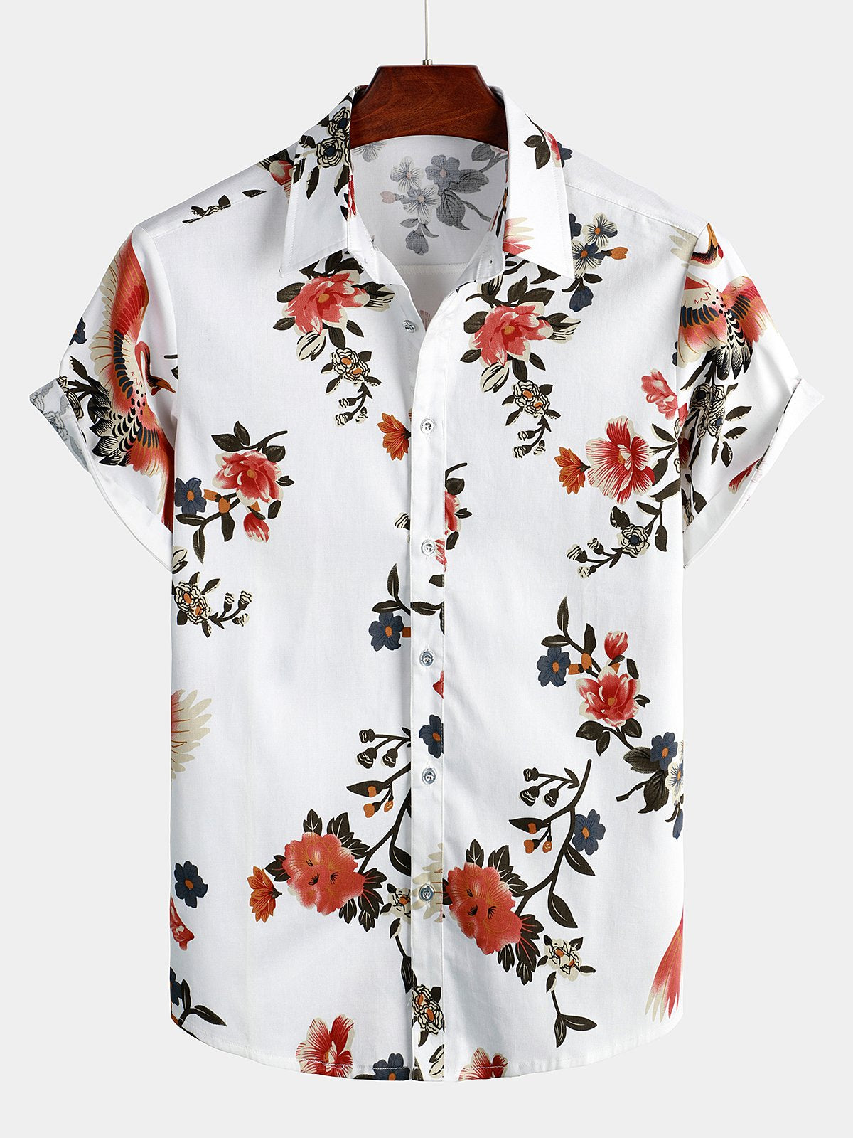 Chemise décontractée hawaïenne tropicale pour hommes