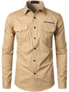 Chemise d'extérieur à manches longues en coton