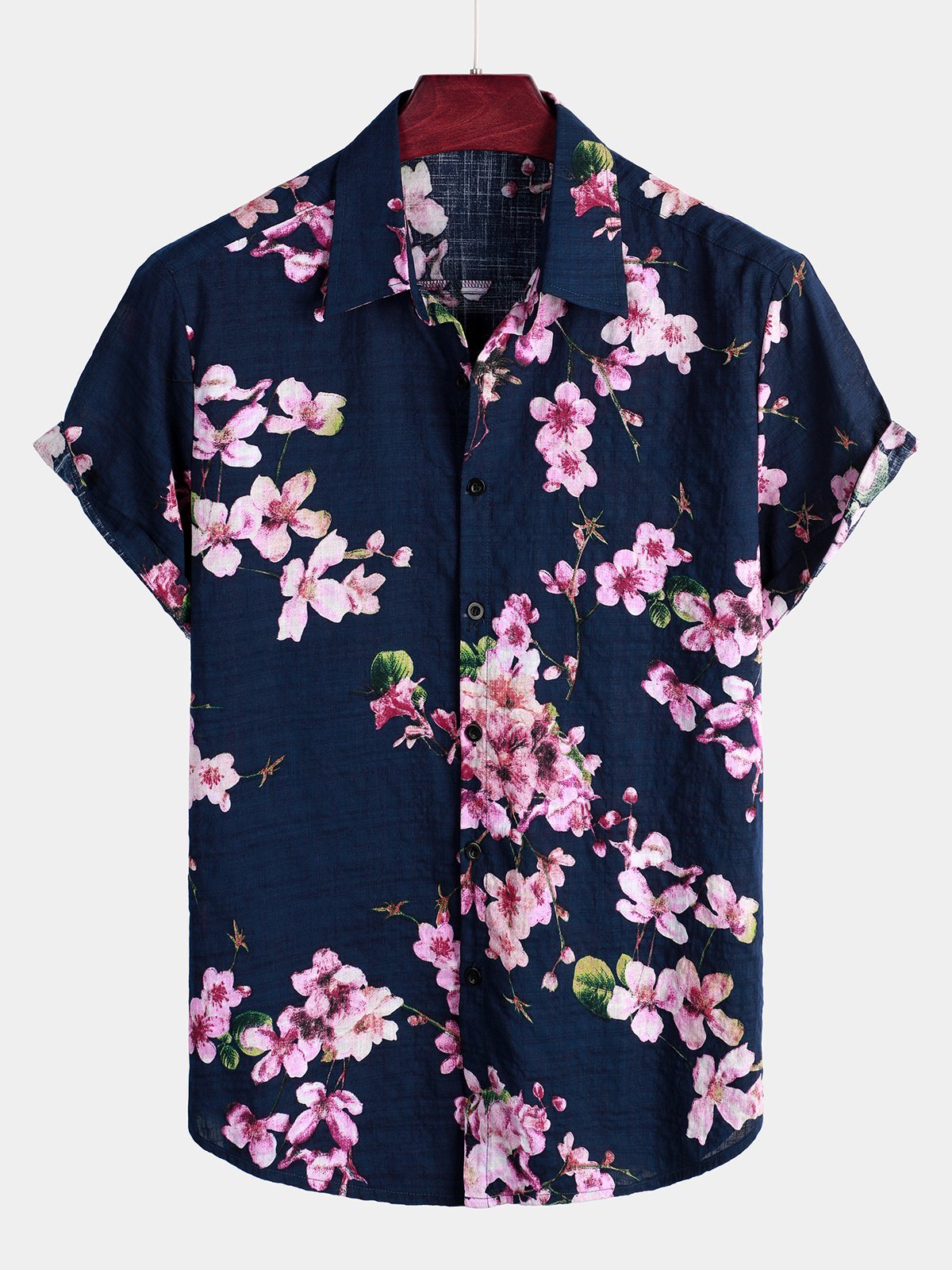 Chemise hawaïenne tropicale en coton floral pour homme