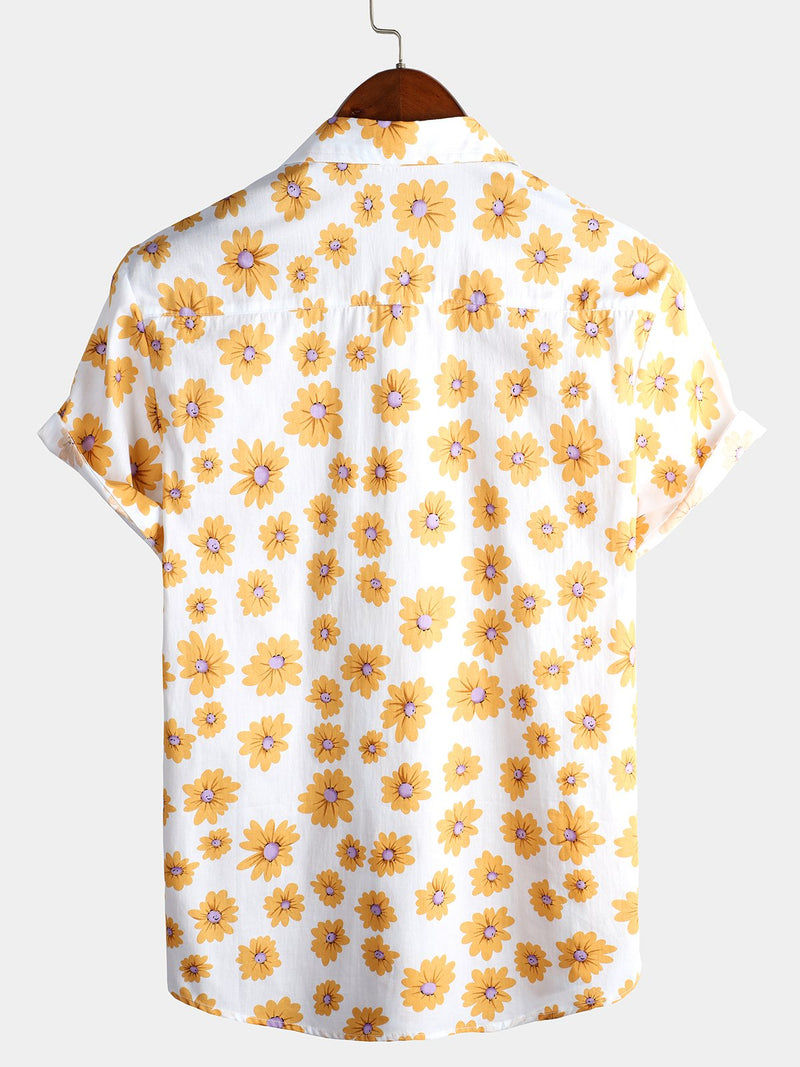 Lot de 3 |  Chemise d'été à manches courtes à imprimé floral pour hommes