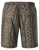 Short marron décontracté en coton respirant Boho pour hommes
