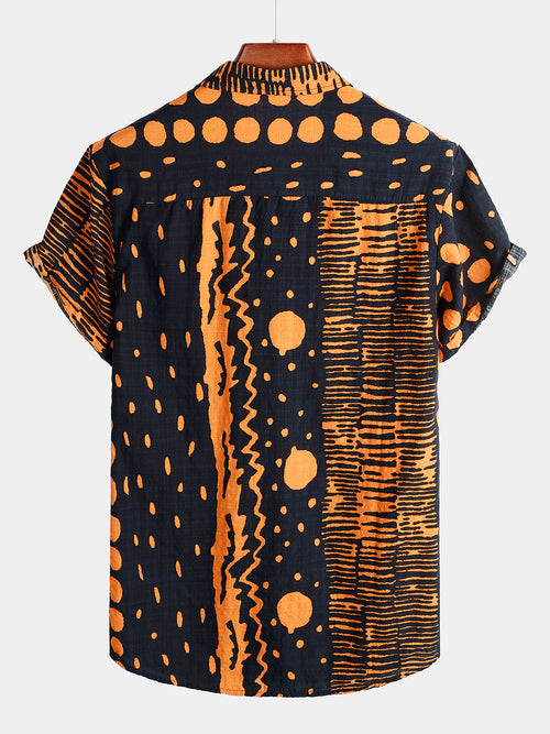 Chemise imprimée à manches courtes pour hommes