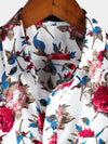 chemise d'homme en pur coton à imprimé style de vacances hawaïennes