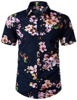 Ensemble chemise et short hawaïen à fleurs pour hommes