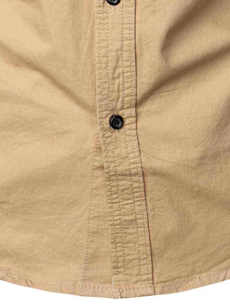 Chemise d'extérieur à manches longues en coton