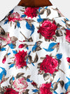 chemise d'homme en pur coton à imprimé style de vacances hawaïennes