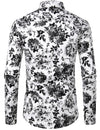Chemise en coton imprimé de  motifs floraux homme