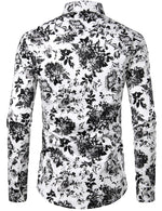 Chemise en coton imprimé de  motifs floraux homme