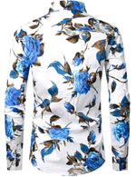 Chemise boutonnée décontractée en coton à imprimé animal à manches longues pour hommes