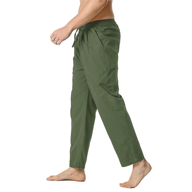 Pantalon décontracté décontracté à taille élastique légère pour hommes