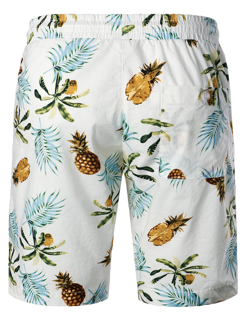 Short d'été hawaïen Aloha en coton respirant pour homme