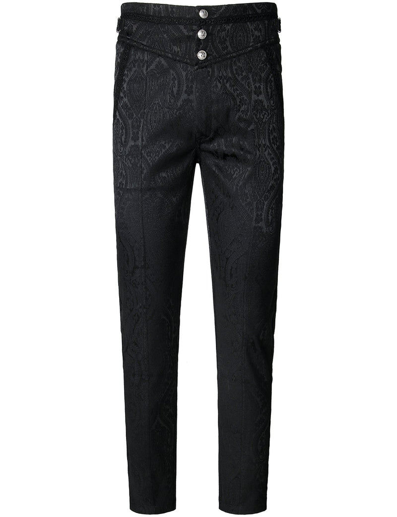 Pantalon gothique pour homme Pantalon de costume de Cosplay Pantalon victorien Steampunk