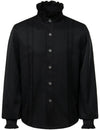 Chemise d'homme classique à manches longues et à volants de style gothique victorien
