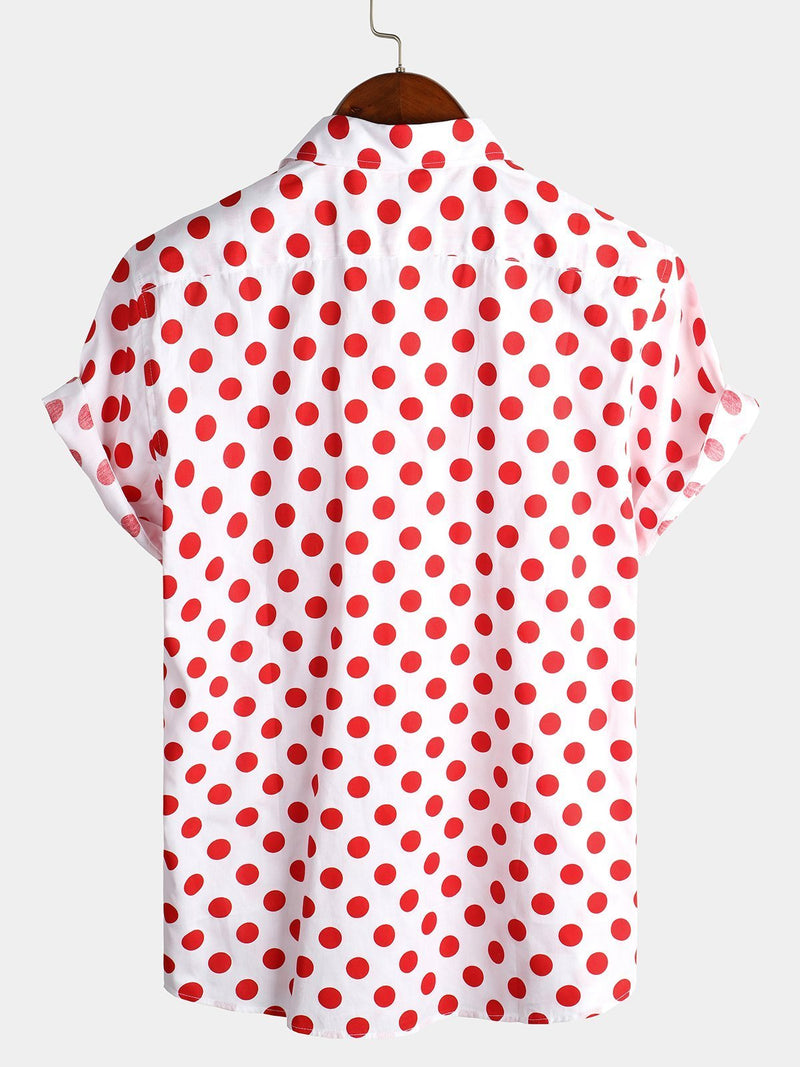Chemises en coton à pois pour hommes