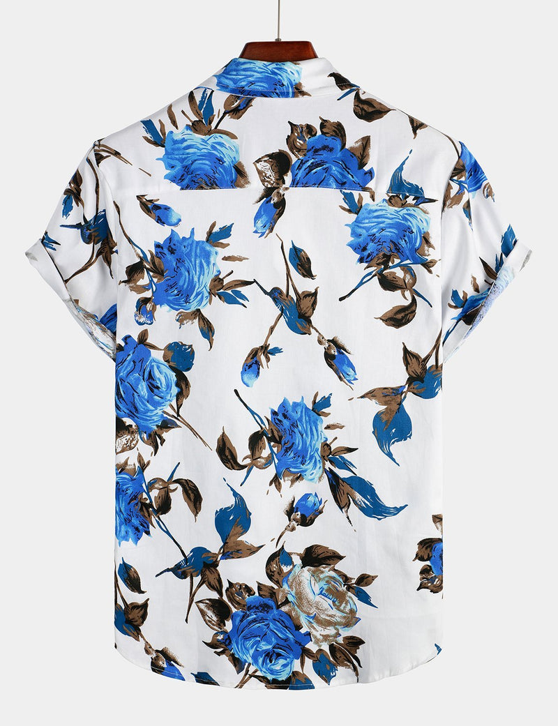 Chemise hawaïenne tropicale décontractée pour hommes