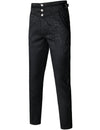 Pantalon gothique pour homme Pantalon de costume de Cosplay Pantalon victorien Steampunk