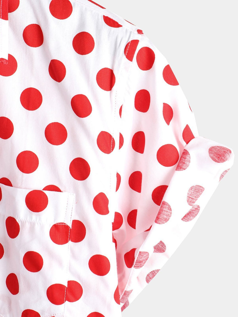 Chemises en coton à pois pour hommes