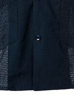 Bouton à manches courtes homme Down Cuban Guayabera Shirts Casual Suits