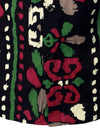 Chemise noire bohème à manches courtes d'été à imprimé floral tribal rétro pour hommes