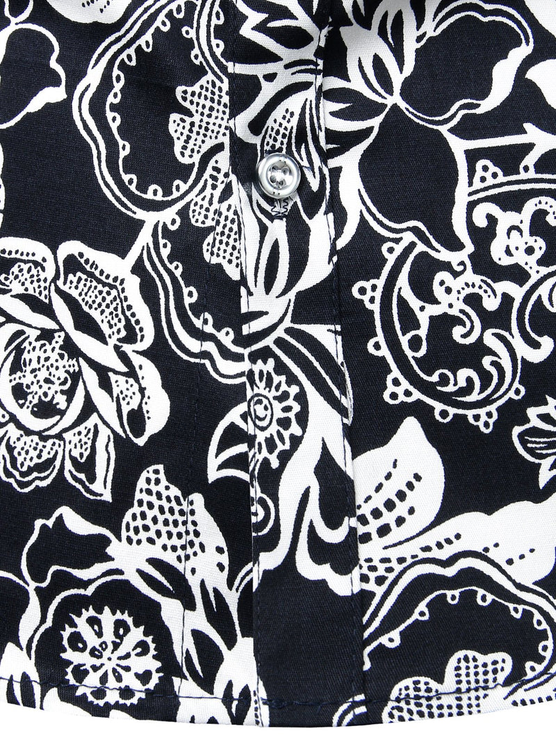 Chemise en coton imprimé de motifs floraux homme