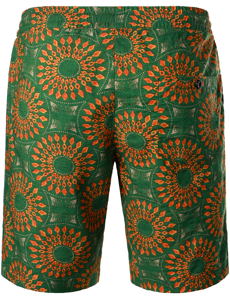 Chemises et shorts hawaïens boutonnés décontractés pour hommes