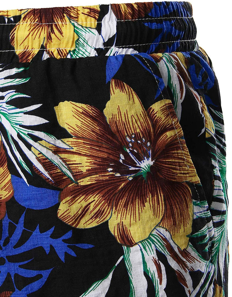 Short hawaïen décontracté en coton pour hommes