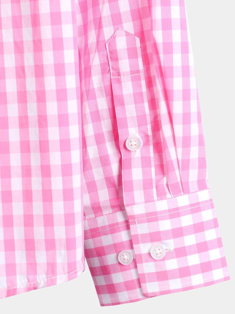 Chemise coupe classique en coton à carreaux
