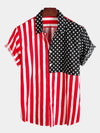 Chemise en coton à patchwork pour hommes