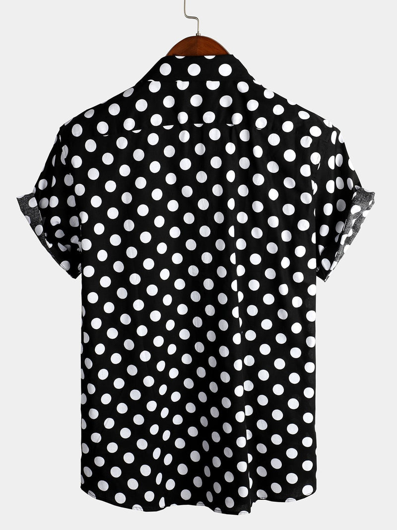 Chemises en coton à pois pour hommes