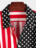 Chemise en coton à patchwork pour hommes