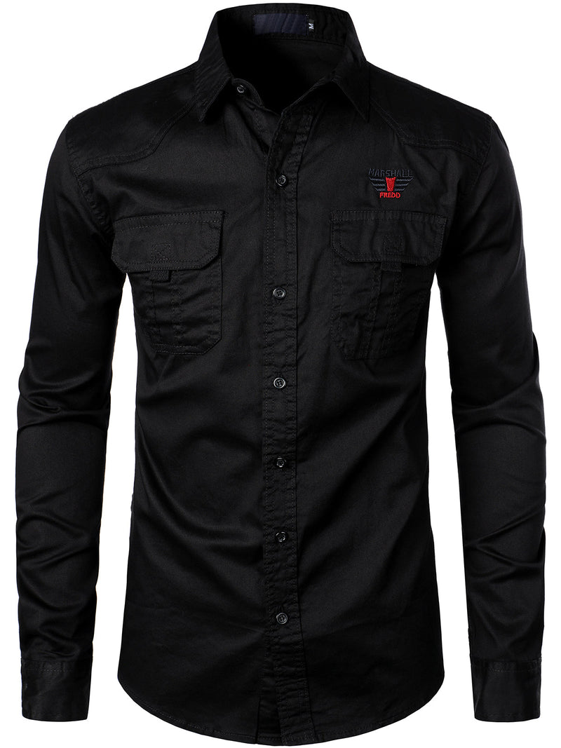 Chemise d'extérieur à manches longues en coton