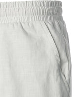 Short décontracté en lin et coton de couleur unie pour hommes