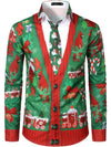 Lot de 2 |Chemise à manches longues coupe classique impression Noël