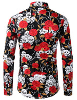 Chemise en coton imprimé tête de mort