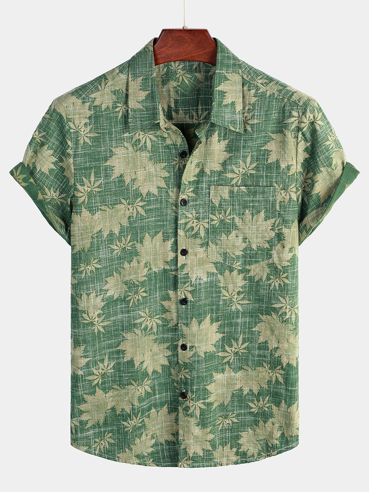 Chemise hawaïenne décontractée à poche pour hommes
