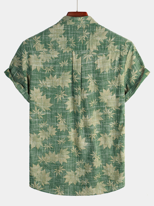 Chemise hawaïenne décontractée à poche pour hommes