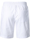 Short décontracté en lin et coton de couleur unie pour hommes