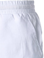 Short décontracté en lin et coton de couleur unie pour hommes