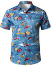 Chemise à manches courtes à fleurs Ugly Christmas Beach pour hommes