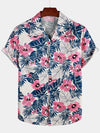 Chemise hawaïenne tropicale tropicale à manches courtes pour homme
