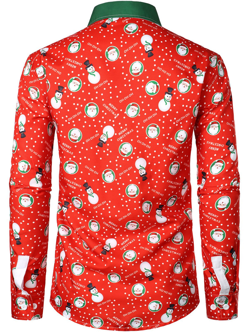 Lot de 2 |Chemise à manches longues coupe classique impression Noël