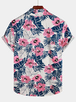 Chemise hawaïenne tropicale tropicale à manches courtes pour homme