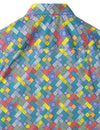 Chemise décontractée à manches courtes en coton à imprimé tribal rétro pour hommes
