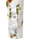 Chemise boutonnée décontractée en coton blanc à manches longues pour hommes