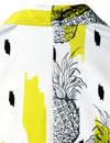 Chemise à manches courtes Aloha pour homme avec poche à imprimé de fruits tropicaux et ananas