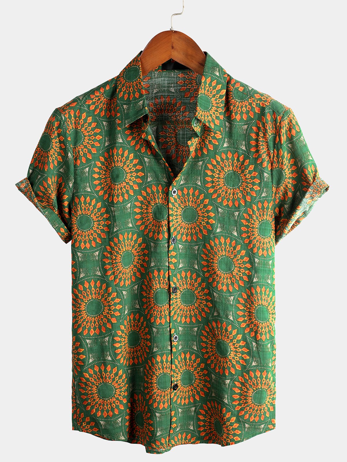 Chemise à manches courtes rétro boutonnée d'été disco vintage des années 70 pour hommes